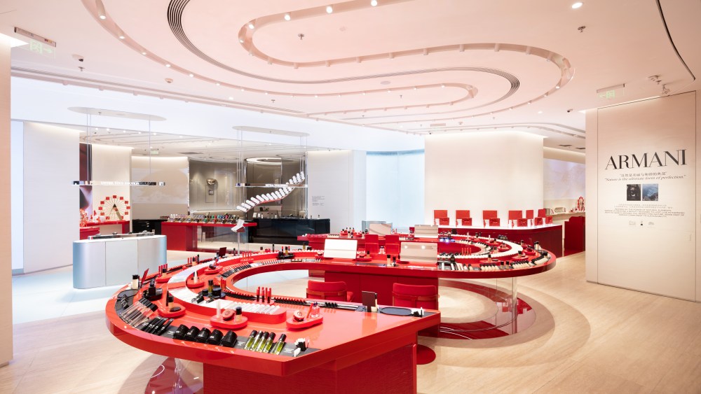 Inside Armani beauty's flagship in Shenzhen, China.