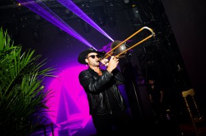 Guest attends the FARFETCH x Esteban Cortazar 20th Anniversary Collection Celebration.