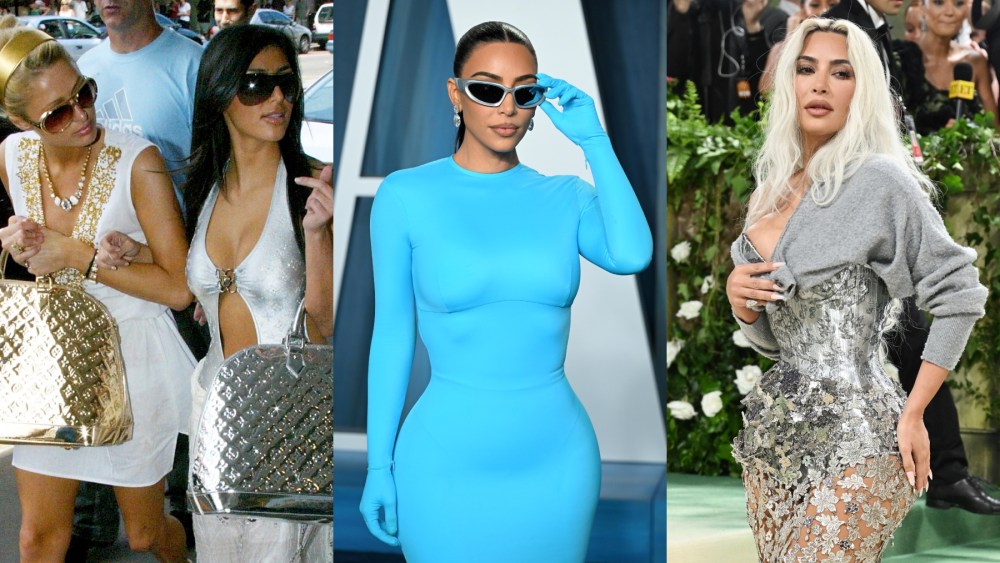 Kim Kardashian in 2006, 2022 and 2024, Met Gala, Balenciaga, Louis Vuitton, Mugler, Margiela