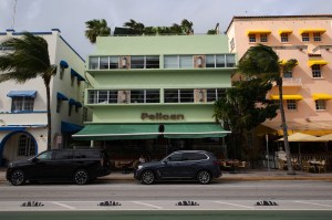 A view of the Pelican Hotel.