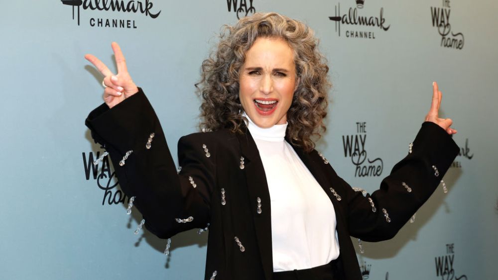 NEW YORK, NEW YORK - JANUARY 11: Andie MacDowell attends as Hallmark Channel celebrates the upcoming premiere of its all-new original series "The Way Home" (premiering January 15 at 9/8c on Hallmark Channel) with stars Andie MacDowell, Chyler Leigh, Evan Williams and Sadie Laflamme-Snow, at the Whitby Hotel on January 11, 2023 in New York City. (Photo by Mike Coppola/Getty Images for Hallmark Media)