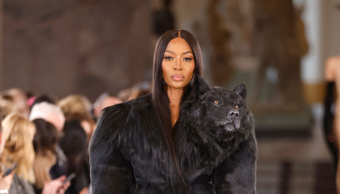 (EDITORIAL USE ONLY - For Non-Editorial use please seek approval from Fashion House) A model Naomi Campbell walks the runway during the Schiaparelli Haute Couture Spring Summer 2023 show as part of Paris Fashion Week on January 23, 2023 in Paris, France. (Photo Estrop by Getty Images)