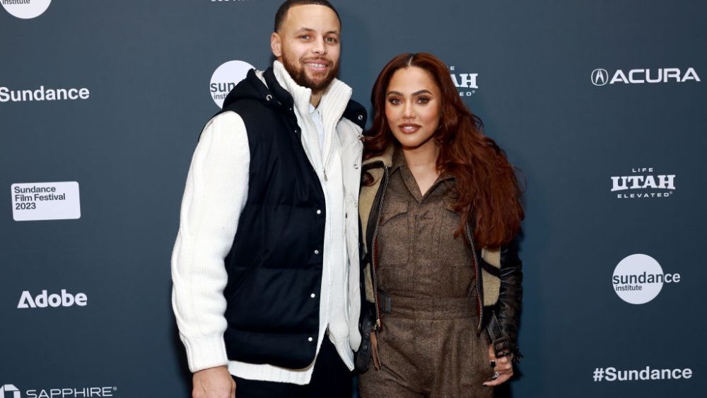 PARK CITY, UTAH - JANUARY 23: Stephen Curry and Ayesha Curry attend the 2023 Sundance Film Festival "Stephen Curry: Underrated" Premiere at Eccles Center Theatre on January 23, 2023 in Park City, Utah. (Photo by Matt Winkelmeyer/Getty Images)