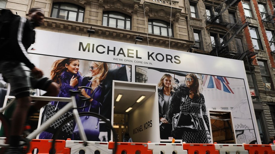 A Michael Kors store stands in lower Manhattan on July 25, 2017 in New York City.