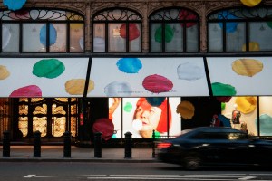 Yayoi Kusama x Louis Vuitton display at Harrods.