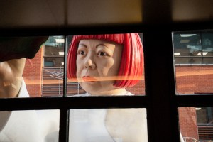 Yayoi Kusama x Louis Vuitton display at Harrods.