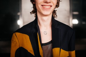 Backstage at Dries Van Noten Men's Fall 2023