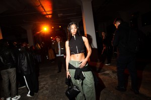The scene at Front Row at Heron Preston RTW Fall 2023
