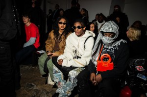 The scene at Front Row at Heron Preston RTW Fall 2023