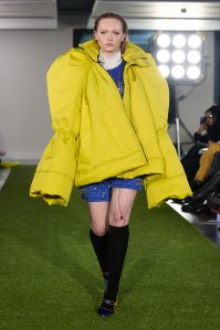 Patrick McDowell's London Fashion Week collection called 'Cinderella Shall Go to the Football’ offers sustainable, queer-friendly styles.
