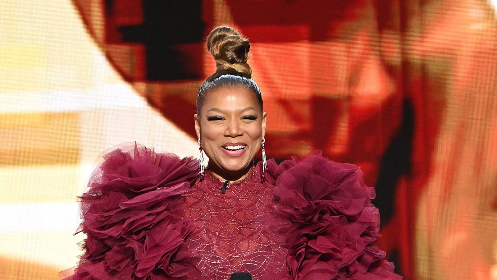 Queen Latifah speaks onstage at the 54th NAACP Image Awards held at the Pasadena Civic Auditorium on February 25, 2023 in Pasadena, California.