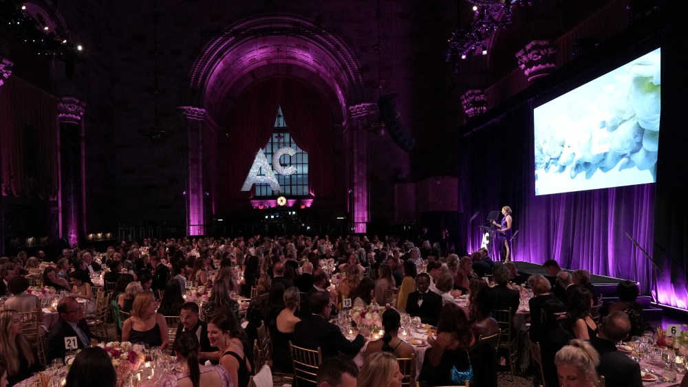 NEW YORK, NEW YORK - AUGUST 01: Karen Giberson speaks onstage at the 26th Annual ACE Awards at Cipriani 42nd Street on August 01, 2022 in New York City. (Photo by Ilya S. Savenok/Getty Images for Accessories Council)