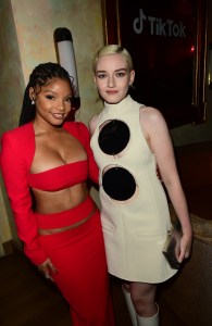 LOS ANGELES, CALIFORNIA - MARCH 08: (L-R) Halle Bailey and Julia Garner attend Vanity Fair And TikTok Celebrate Vanities: A Night For Young Hollywood In Los Angeles on March 08, 2023 in Los Angeles, California. (Photo by Vivien Killilea/Getty Images for Vanity Fair)