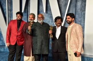 Kaala Bhairava, Rahul Gandhi,  M. M. Keeravani, Chandrabose and Rahul Sipligunj
