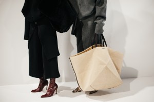Backstage at Loewe RTW Fall 2023