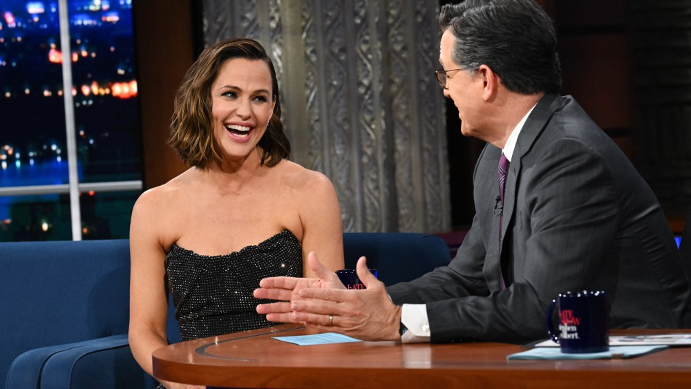 Jennifer Garner on the April 11 episode of "The Late Show with Stephen Colbert."