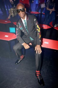 Dapper Dan in the front row at Gucci RTW Spring 2018 show.