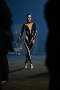 A look from the Mugler H&M collection, shown at the Global Launch Event