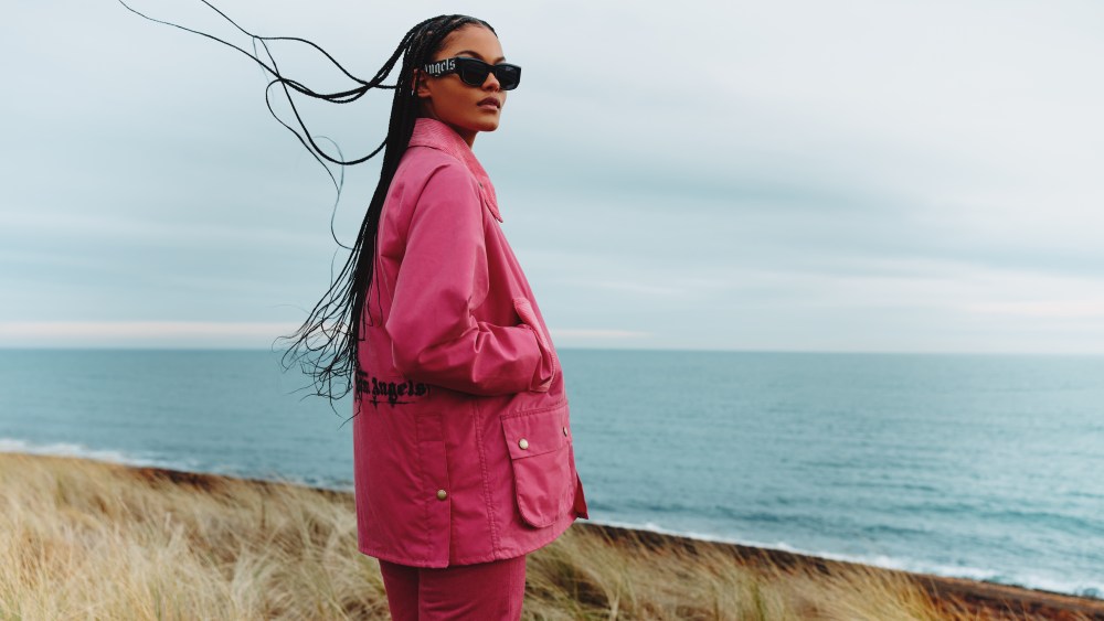 A look from Palm Angels x Barbour.