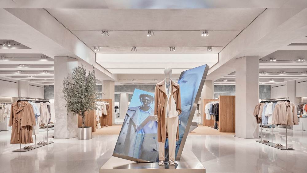 A view of the new Zara store on the Champs-Elysées in Paris