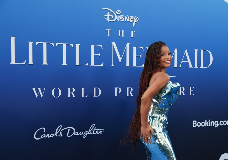 Halle Bailey at Disney's "The Little Mermaid" world premiere on May 8 in Los Angeles.