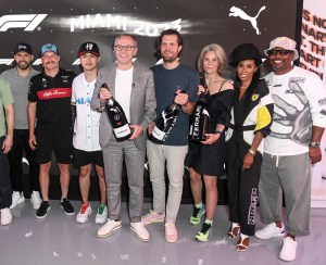 Sergio Aguero, Valterri Bottas, Zhou Guanya, Arne Freundt, Stefano Domenicali, Nina Nix, June Ambrose, Emory Jones