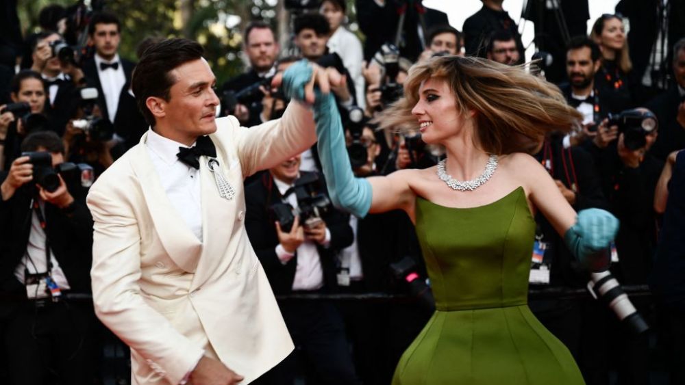 Rupert Friend and Maya Hawke at the premiere of "Asteroid City" during Cannes Film Festival in Cannes, France on May 23.