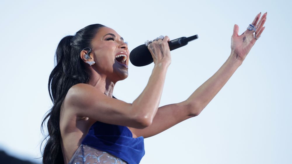 Nicole Scherzinger performs at the Coronation Concert on May 7 in Windsor, England.