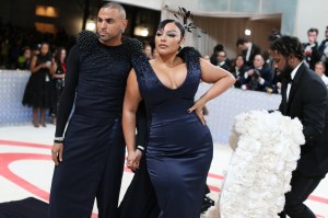Raul Lopez and Paloma Elsesser at the 2023 Met Gala: Karl Lagerfeld: A Line of Beauty held at the Metropolitan Museum of Art on May 1, 2023 in New York, New York.