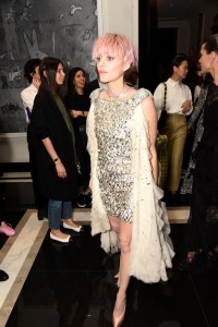 Marion Cotillard at The Carlyle Hotel before the 2023 Met Gala: Karl Lagerfeld: A Line of Beauty on May 1, 2023 in New York, New York.