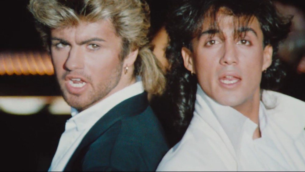George Michael and Andrew Ridgeley in "Wham!"
