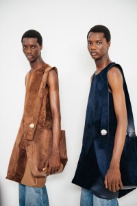 Backstage at Loewe Men's Spring 2024