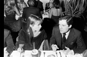 Jane Birkin and Guy le Theiller attend a party at Regine's in Paris, France in 1977.