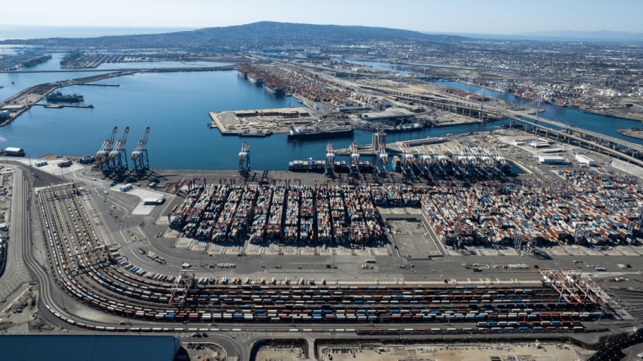 The Port of Long Beach seen in 2021.