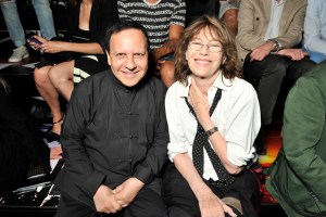 Azzedine Alaïa and Jane Birkin at Saint Laurent Men’s RTW Spring 2016.