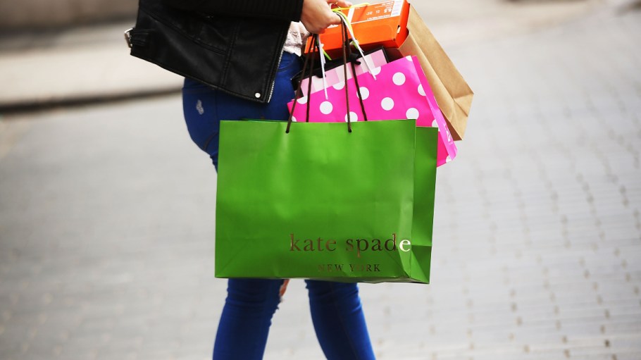 A Kate Spade shopping bag seen in New York City.