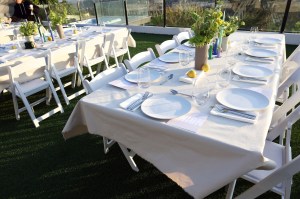 The scene at the  UNION Los Angeles Fall '23 Collection Launch dinner.
