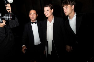 Laurent Claquin, Linda Evangelista and Augustin James Evangelista