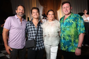 Seth Marks, Lathan Hall, Meredith Marks, and Alexander Hankin at Alice & Olivia Spring 2024 Ready To Wear Presentation on September 9, 2023 in New York, New York.