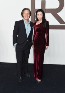 David Lauren and Li Bingbing at the Ralph Lauren Spring 2024 Ready To Wear Fashion Show at the Brooklyn Navy Yard on September 8, 2023 in Brooklyn, New York.