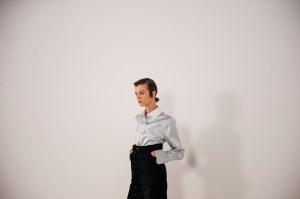 Backstage at Loewe Ready To Wear Spring 2024 held at Esplanade Saint Louis on September 29, 2023 in Paris, France.