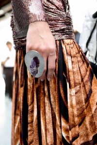 Backstage at Rabanne Ready To Wear Spring 2024 held at Palais de Tokyo on September 28, 2023 in Paris, France.