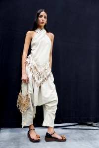 Backstage at Rabanne Ready To Wear Spring 2024 held at Palais de Tokyo on September 28, 2023 in Paris, France.
