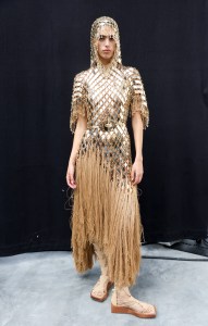 Backstage at Rabanne Ready To Wear Spring 2024 held at Palais de Tokyo on September 28, 2023 in Paris, France.
