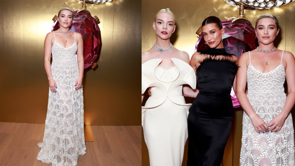 Florence Pugh at Tiffany & Co.'s new store opening event on Sept. 12 in Tokyo.