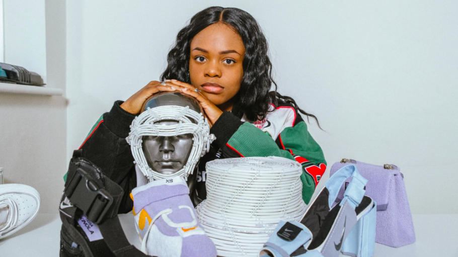 Tega Akinola, a designer participating in Slow Factory's Garment to Garment pilot.