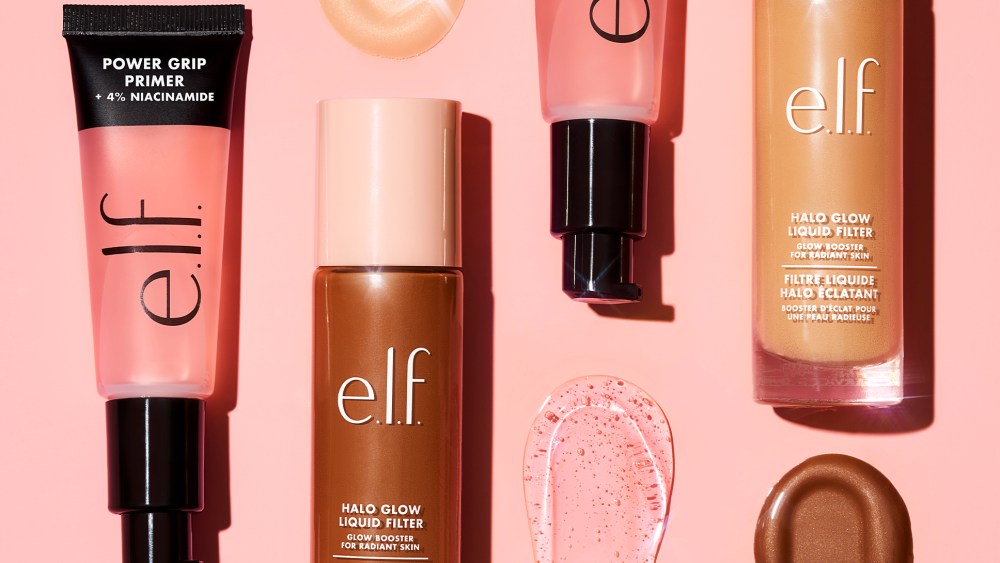 The Power Grip Primer and Halo Glow Liquid Filter products by E.l.f. Cosmetics.