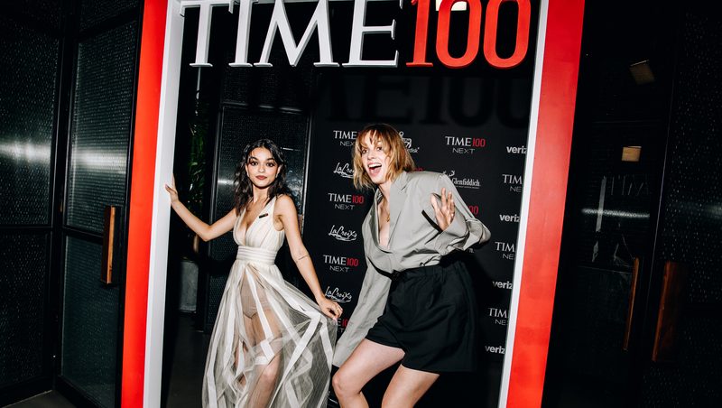 Rachel Zegler and Maya Hawke at the Time 100 Next gala on Oct. 24 in New York.