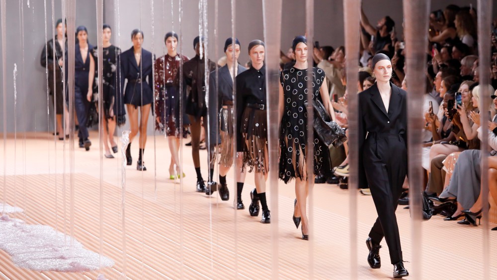 The finale of the Prada RTW Spring 2024 runway show.
