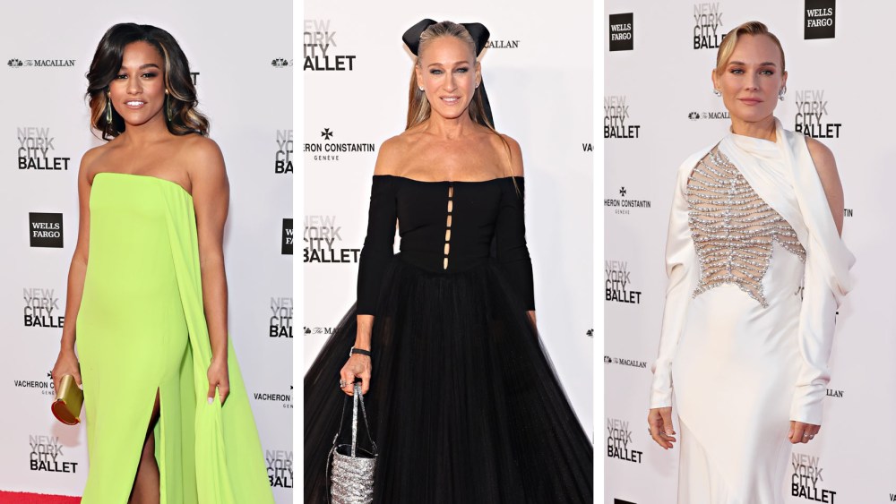 (L-R): Ariana Debose, Sarah Jessica Parker and Diane Kruger at David H. Koch Theater at Lincoln Center on Oct. 5, 2023 in New York, New York.